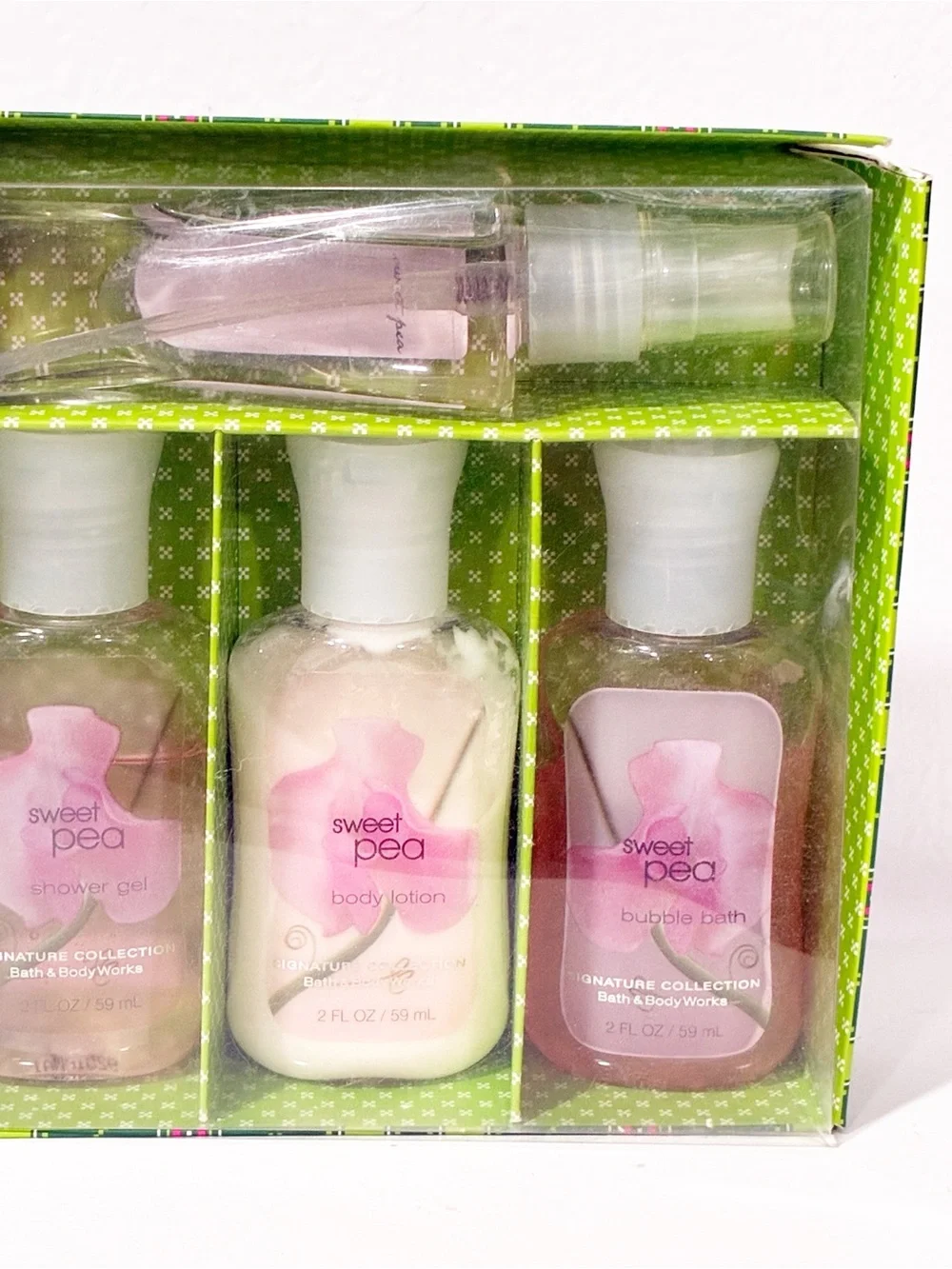 Bath & Body Works Signature Collection SWEET PEA Boxed Body Care Set Vintage NEW